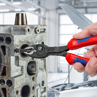 KNIPEX 82 02 200 SB TwinGrip Frontgreifzange mit Mehrkomponenten-Hüllen schwarz atramentiert 200 mm-Beschreibung lesen
