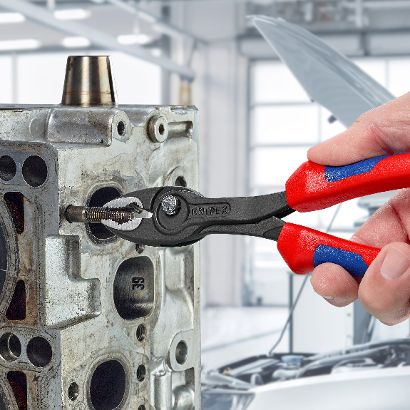KNIPEX 82 02 200 SB TwinGrip Frontgreifzange mit Mehrkomponenten-Hüllen schwarz atramentiert 200 mm-Beschreibung lesen