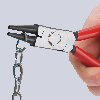 Rundzange verchromt mit Griffen mit PVC-Überzug 140mm KNIPEX