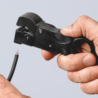 KNIPEX 16 60 05 SB Abisolierwerkzeug für Koaxialkabel  105 mm-Beschreibung lesen