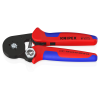 KNIPEX 97 53 14 SB Selbsteinstellende Crimpzange für Aderendhülsen mit Seiteneinführung mit Mehrkomponenten-Hüllen brüniert 180 mm (SB-Karte/Blister)