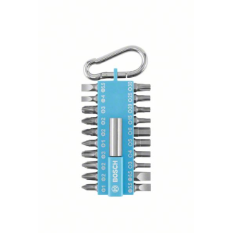 Bosch 21-teiliges Schrauberbit-Set mit Snap-hook (hellblau)  Ausstellerversion-Beschreibung lesen