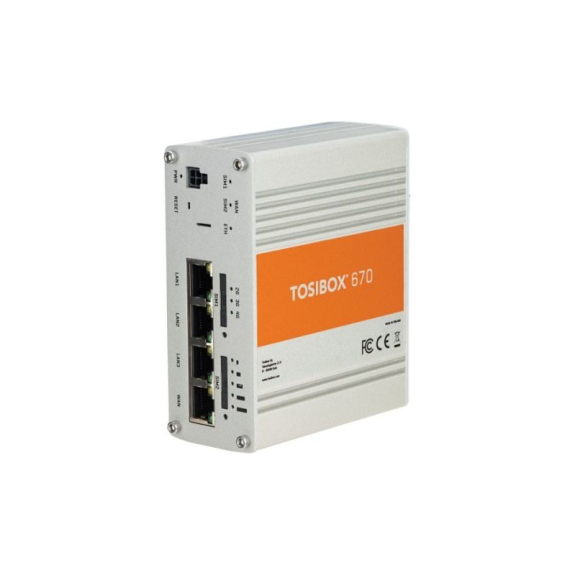 TBL670EU TOSIBOX, TOSIBOX Lock 670, Hardware für Ferneinwahl, 4x Gigabit, LTE-Leer más
