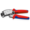 KNIPEX 97 53 19 Twistor T Selbsteinstellende Crimpzange für Aderendhülsen mit drehbarem Crimpkopf mit Mehrkomponenten-Hüllen verchromt 200 mm