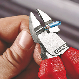 KNIPEX 14 25 160 Abisolier-Seitenschneider mit Mehrkomponenten-Hüllen verchromt 160 mm-Beschreibung lesen