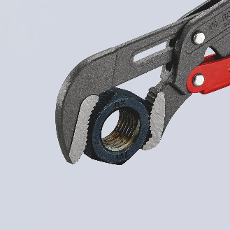 KNIPEX 83 61 015 Rohrzange S-Maul mit Schnelleinstellung mit Kunststoff überzogen grau pulverbeschichtet 420 mm-Beschreibung lesen