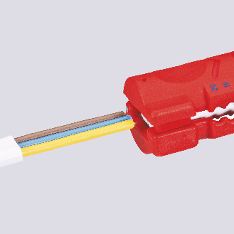 KNIPEX 16 64 125 SB Abmantelungswerkzeug für Flach- und Rundkabel  125 mm-Beschreibung lesen