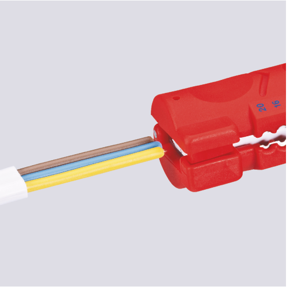 KNIPEX 16 64 125 SB Abmantelungswerkzeug für Flach- und Rundkabel  125 mm-Beschreibung lesen