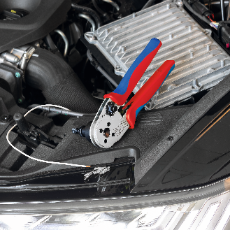KNIPEX 97 52 67 DT Vierdorncrimpzange für DT-Kontakte  230 mm-Beschreibung lesen
