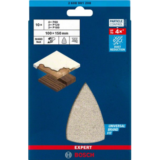 Bosch EXPERT M480 Schleifnetz-Set, 100 x 150 mm, 10 Stck. Fr Multischleifer-Beschreibung lesen