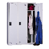 Vestiaire en kit pour industrie salissante, 3 colonnes, gris