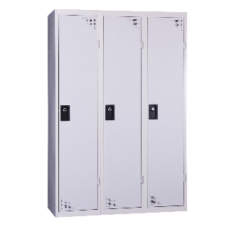 Vestiaire industrie salissante - En kit - Gris - 3 colonnes - Largeur 120cm-Lire la description