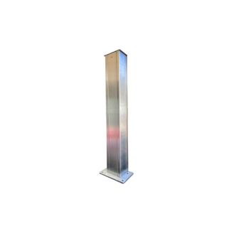2N STELE PKW AP2, Edelstahl VA Stele, für 2N IP Verso, für 2 Module, Bedienhöhe PKW, Außeneinsatz-Beschreibung lesen