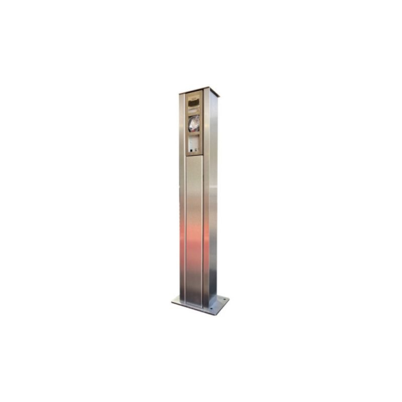 2N STELE PKW AP2, Edelstahl VA Stele, für 2N IP Verso, für 2 Module, Bedienhöhe PKW, Außeneinsatz-Beschreibung lesen