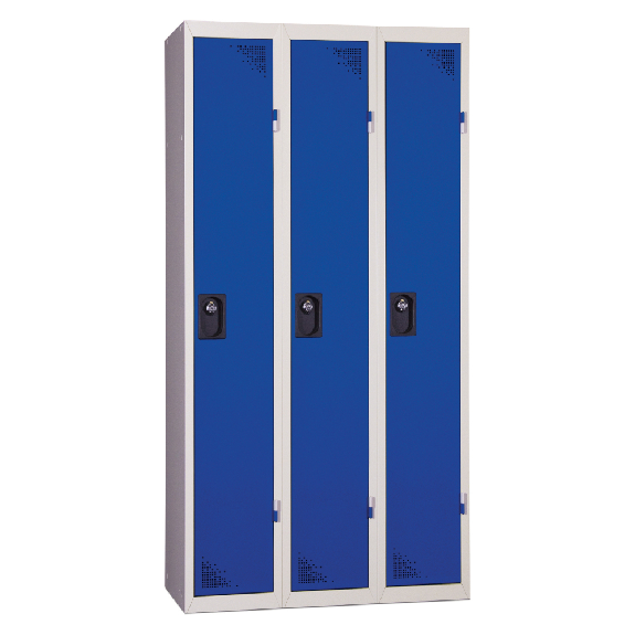 Vestiaire industrie propre - Monobloc - Bleu - 3 colonnes - Largeur 90cm Vestiaire industrie propre - Monobloc - Bleu - 3 colonnes - Largeur 90cm-Lire la description