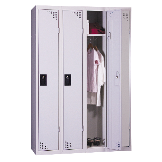 Vestiaire industrie propre - En kit - Gris - 4 colonnes - Largeur 120cm-Lire la description