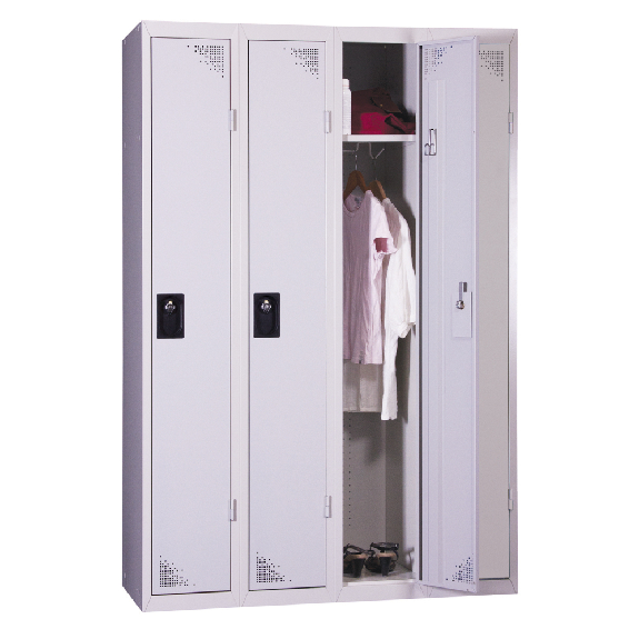 Vestiaire industrie propre - En kit - Gris - 4 colonnes - Largeur 120cm Vestiaire industrie propre - En kit - Gris - 4 colonnes - Largeur 120cm-Lire la description