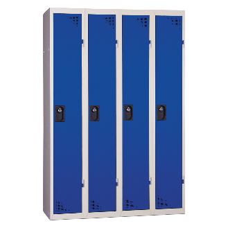 Vestiaire industrie propre - En kit - Bleu - 4 colonnes - Largeur 120cm-Lire la description