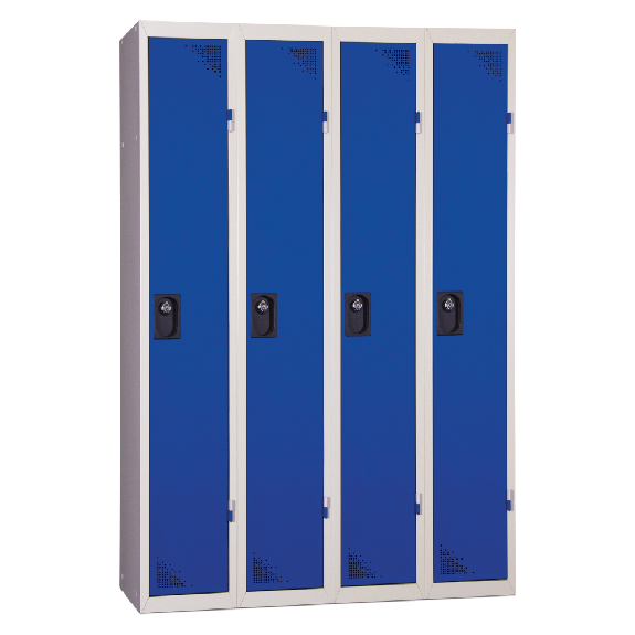 Vestiaire industrie propre - En kit - Bleu - 4 colonnes - Largeur 120cm Vestiaire industrie propre - En kit - Bleu - 4 colonnes - Largeur 120cm-Lire la description