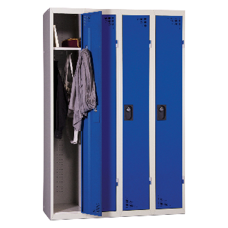 Vestiaire industrie propre - En kit - Bleu - 4 colonnes - Largeur 120cm-Lire la description