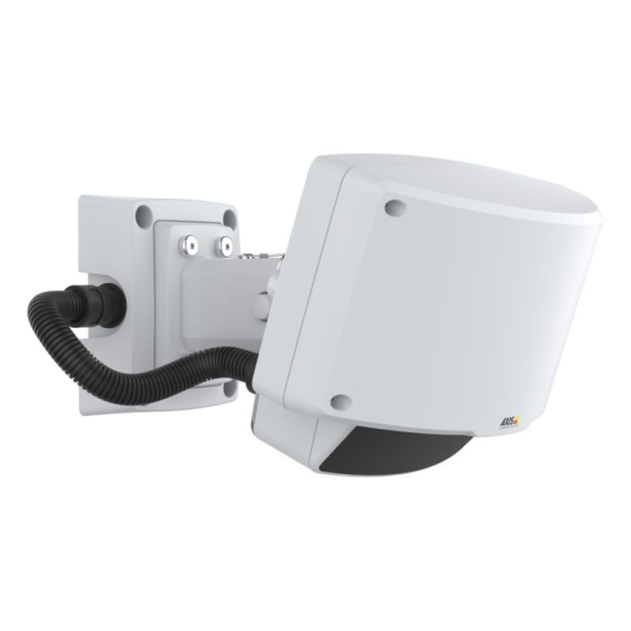AXIS T91R61 WALL MOUNT, Wandarm, neigbar, für AXIS D2110-VE, inkl. Anschlussdose und Kabelschlauch, weiß-Beschreibung lesen