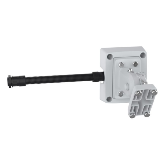 AXIS T91R61 WALL MOUNT, Wandarm, neigbar, für AXIS D2110-VE, inkl. Anschlussdose und Kabelschlauch, weiß-Beschreibung lesen