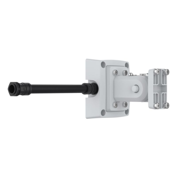 AXIS T91R61 WALL MOUNT, Wandarm, neigbar, für AXIS D2110-VE, inkl. Anschlussdose und Kabelschlauch, weiß-Beschreibung lesen