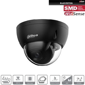 Dahua - IPC-HDBW2441EP-S-0280B-Black - IP - Dome, - 4MP/WizSense/SMD Plus (2.0) - 2,8 mm fix Objektiv - H.265/H.264/MJP-Beschreibung lesen