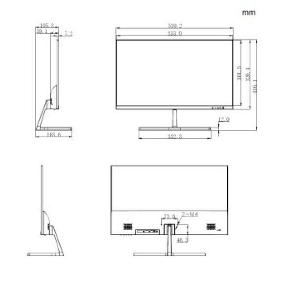 Dahua - LM24-B200S-B3-V - 23,8" Full-HD Monitor, - 60,45cm ( 23,8" ) Diagonale - Full HD 1920x1080 / 100Hz - Video Eing-Beschreibung lesen