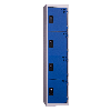Vestiaires 4 cases x 1 colonne - En kit - Bleu - Largeur 30cm
