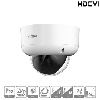 Dahua - HAC-HDBW2241RAP-Z-A-S2-DIP - HDCVI - Dome, - 2 MP/Starlight - 2,7~13,5mm motorisiertes Objektiv - Max. 25fps@10-Beschreibung lesen
