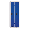 Vestiaire industrie propre - Monobloc - Bleu - 2 colonnes - Largeur 60cm