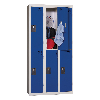 Vestiaires 2 cases x 3 colonnes - En kit - Bleu - Largeur 90cm