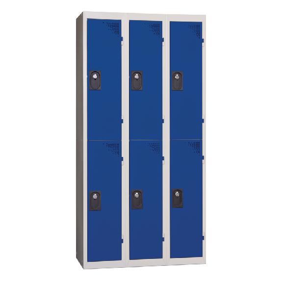 Vestiaires 2 cases x 3 colonnes - En kit - Bleu - Largeur 90cm Vestiaires 2 cases x 3 colonnes - En kit - Bleu - Largeur 90cm-Lire la description