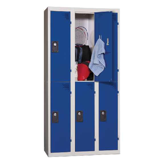 Vestiaires 2 cases x 3 colonnes - En kit - Bleu - Largeur 90cm Vestiaires 2 cases x 3 colonnes - En kit - Bleu - Largeur 90cm-Lire la description