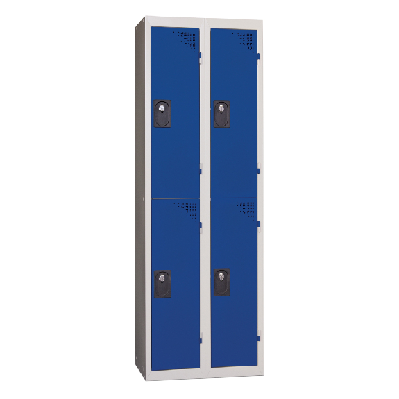 Vestiaires 2 cases x 2 colonnes - En kit - Bleu - Largeur 60cm Vestiaires 2 cases x 2 colonnes - En kit - Bleu - Largeur 60cm-Lire la description