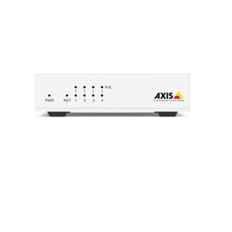 AXIS D8004 UNMANAGED POE SWITCH, Fast Ethernet Switch, Layer2, 4 Ports mit PoE+, 1 Uplink, 60W PoE Budget-Beschreibung lesen