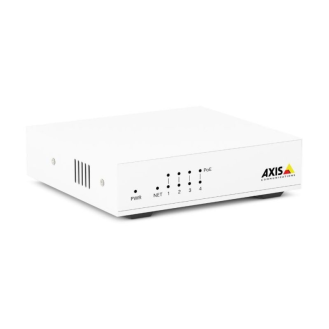 AXIS D8004 UNMANAGED POE SWITCH, Fast Ethernet Switch, Layer2, 4 Ports mit PoE+, 1 Uplink, 60W PoE Budget-Beschreibung lesen