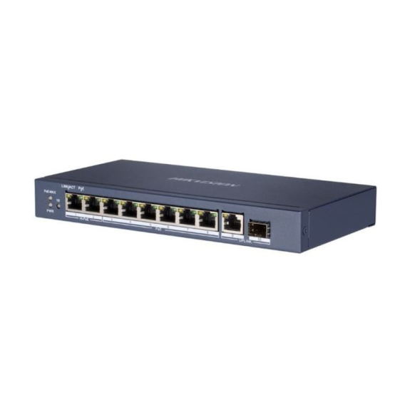 DS-3E0510HP-E(O-STD) Hikvision, Ethernet Switch, unmanaged, 9x RJ45, 1x SFP, PoE 120W, 54VDC-Beschreibung lesen