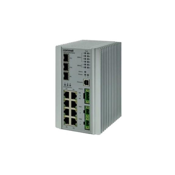 Switch Ethernet Managed CNGE3FE8MSPOE, 8x RJ45, 3x SFP, DIN-Rail, 30W PoE+, 2,5Gbit Uplink-Beschreibung lesen