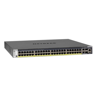 GSM4352PA-100NES, Gigabit Switch, 48x RJ45 PoE+, 2x RJ45 10G, 2x SFP+ 10G, managed, 550W PSU-Beschreibung lesen