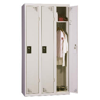 Vestiaire industrie propre - En kit - Gris - 3 colonnes - Largeur 90cm-Lire la description