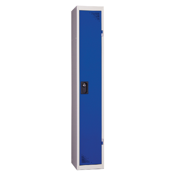 Vestiaire industrie propre - Monobloc - Bleu - 1 colonne - Largeur 30cm-Lire la description