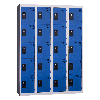 Vestiaires 5 cases x 4 colonnes - En kit - Bleu - Largeur 120cm