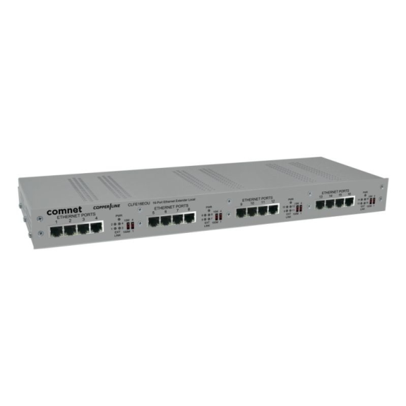 Ethernet-Übertragungssystem CLFE16EOU, 16 Kanäle, UTP, PoE, 19 Zoll, 2HE, 10/100 MBit, -40+75°C-Beschreibung lesen