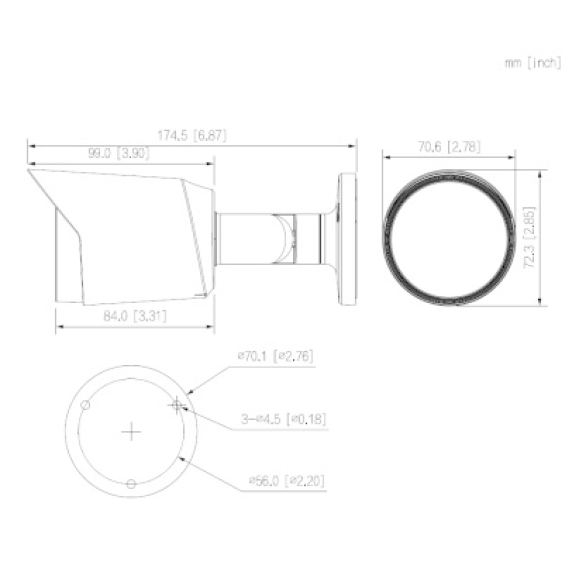 Dahua - HAC-HFW1200TP-0280B-S6 - HDCVI - Bullet, - 2 MP - 2,8mm fix Objektiv - Max. 25fps@1080P - Max.IR ~30m - DWDR,3D-Beschreibung lesen
