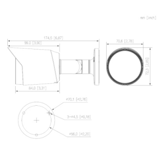 Dahua - HAC-HFW1200TP-0280B-S6 - HDCVI - Bullet, - 2 MP - 2,8mm fix Objektiv - Max. 25fps@1080P - Max.IR ~30m - DWDR,3D-Beschreibung lesen