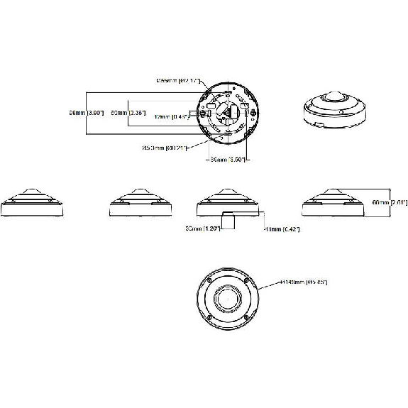 AXIS M3057-PLR MK II DOME CAMERA, 1/1,8 Zoll Netzwerk Dome, Fix, Panorama, 2560x1920, 1,56mm, 360 Grad, Infrarot, IP66/-Beschreibung lesen