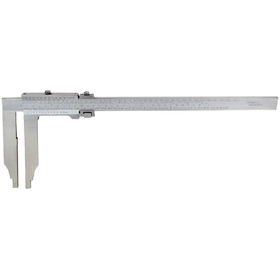 Pied à coulisse becs simples haute qualité, Capacité: 250 mm, Longueur becs: 80 mm-Leggi tutto