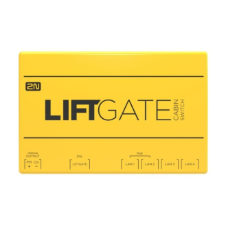 LiftGate Kabinen Switch, 1x UTP, 4x RJ-45, 2x PoE, 12VDC-Beschreibung lesen